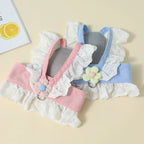 Pink and blue ruffled cat harnesses