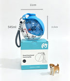 Blue portable pet water bottle, 545ml capacity
