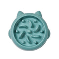 Green slow feeder bowl with maze design