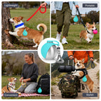 Portable dog water bottle used outdoors on trips